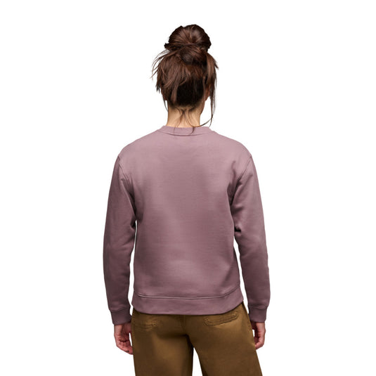 Black Diamond Womens Mini Stacked Crewneck - dark muave