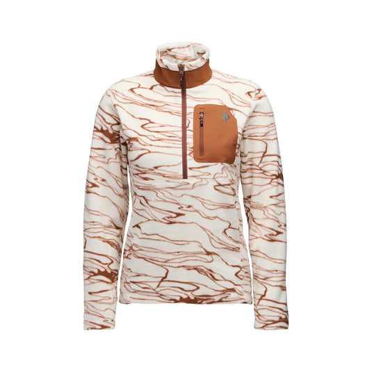 Black Diamond Womens Rift HZ Fleece Jacket in Relief-Chalk-Clay