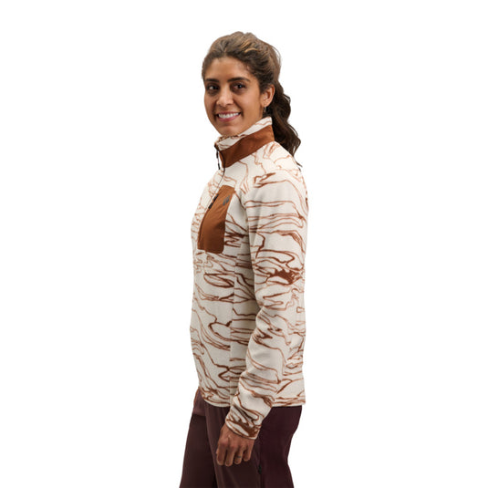 Black Diamond Womens Rift HZ Fleece Jacket in Relief-Chalk-Clay