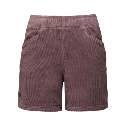 Black Diamond Womens Dirtbag Corduroy Shorts in dark muave