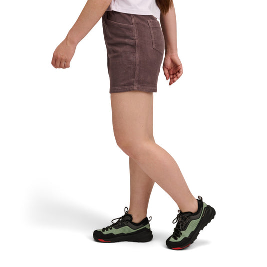 Black Diamond Womens Dirtbag Corduroy Shorts in dark muave