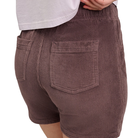 Black Diamond Womens Dirtbag Corduroy Shorts in dark muave