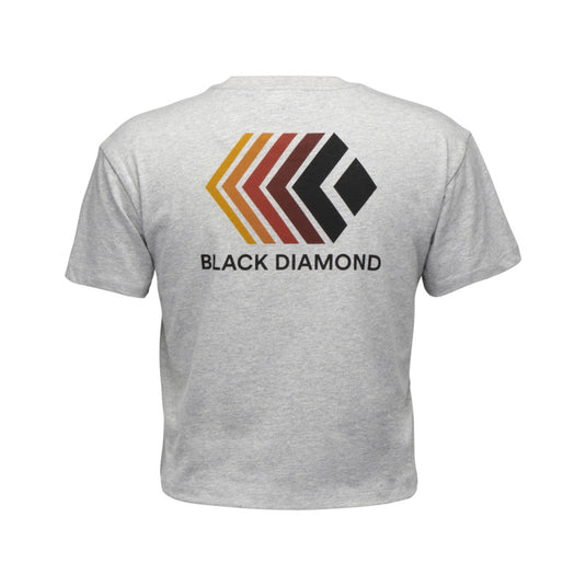 Black Diamond Womens Faded Crop Short Sleeve Tee