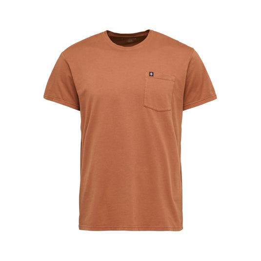 Black Diamond Diamond Patch Short Sleeve Pocket Tee in Clay