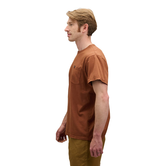 Black Diamond Diamond Patch Short Sleeve Pocket Tee in Clay