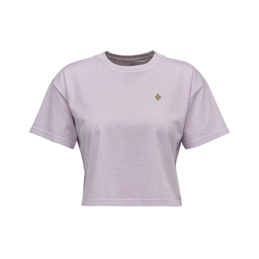 Black Diamond Womens Diamond Crop Tee in soft lilac