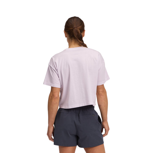 Black Diamond Womens Diamond Crop Tee in soft lilac