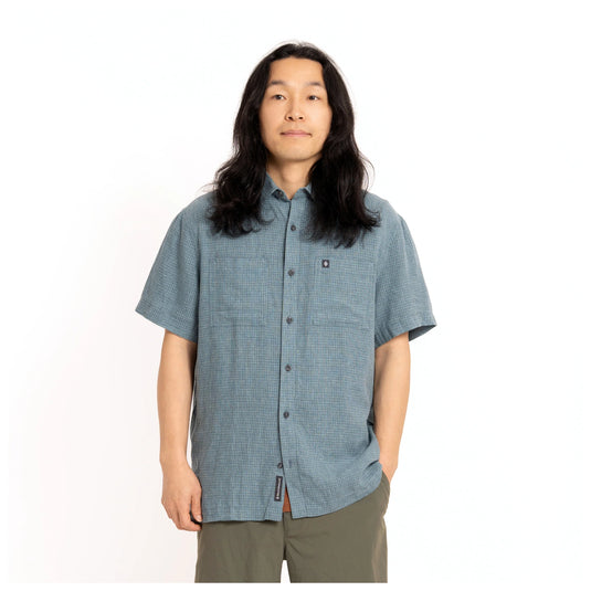 Black Diamond Mens Scenic Route Short Sleeve Shirt - midnight blue glacier