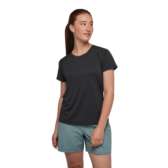 Black Diamond Litewire SS Tee in Black worn by model