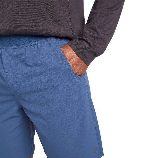 Black Diamond Mens Sierra Shorts - Ink Blue - close up front pocket