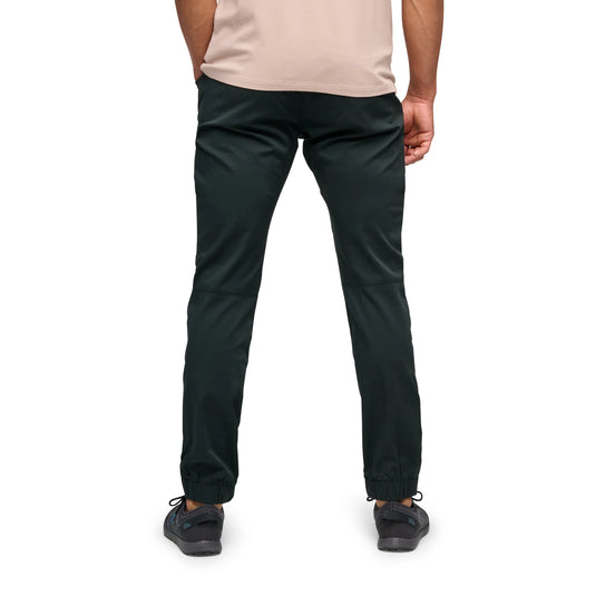 Black Diamond Notion climbing pant Black worn by model facing away
