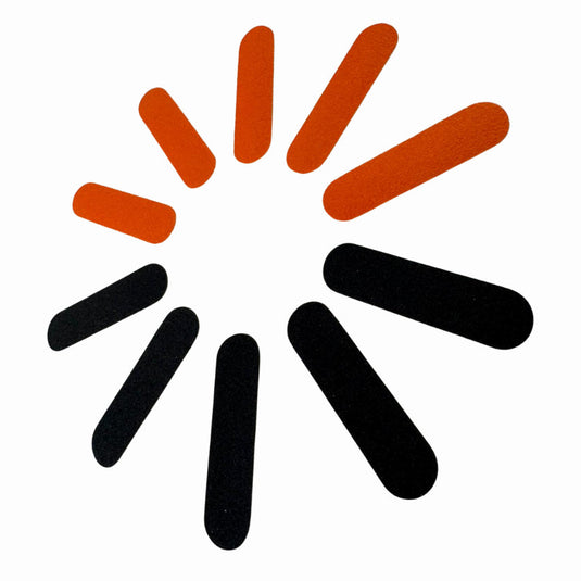 Climb Skin Aluminium Skin File's 10 replacement papers, 5 orange and 5 black
