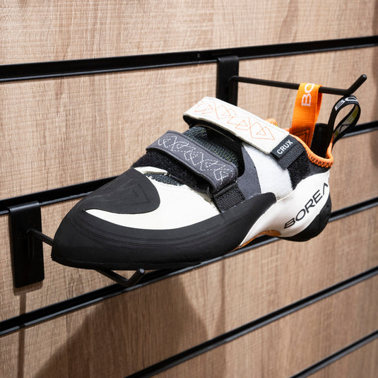 Boreal Crux Wmns (Velcro) resting on two hooks