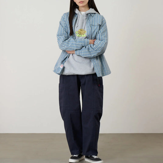 Womens Voyager Gramicci Pants in Navy worn by model