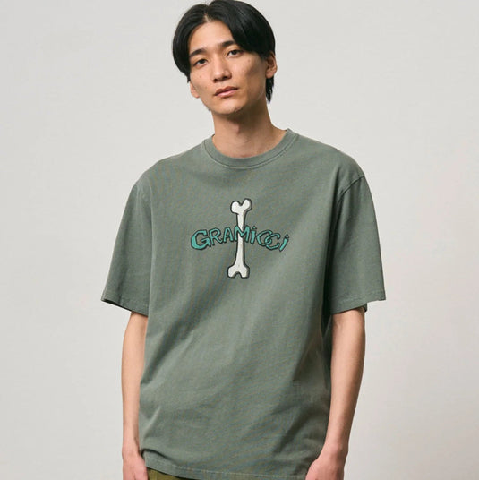 Gramicci Pigment Dyed Bone Tee in sage
