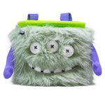 8B+ Marty Chalkbag in light teal/turquoise fur with three eyes and purple arms