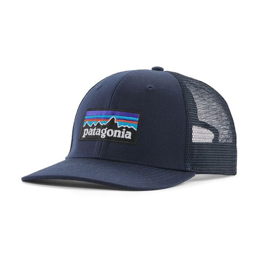 Patagonia P-6 Logo Trucker Hat in new Navy