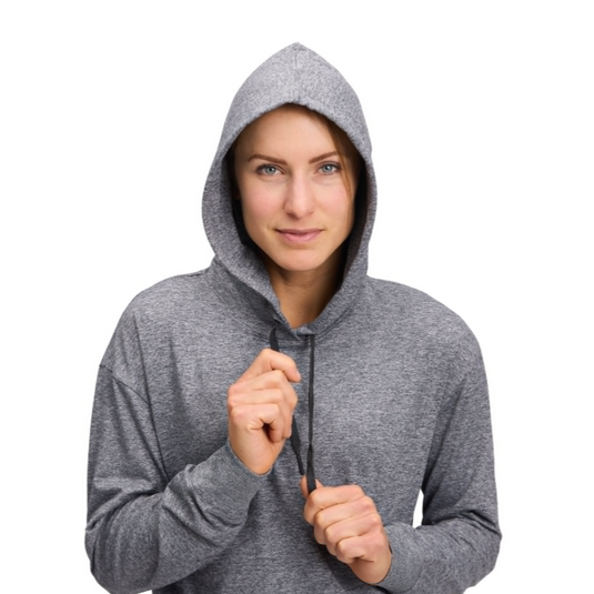 Black Diamond Circuit Midlayer Hoody in anthracite worn by model 