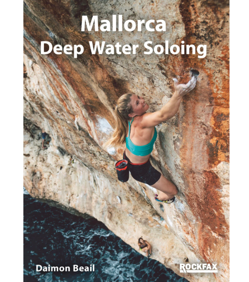 Mallorca Deep Water Soloing - Daimon Beail - RockFax. Featuring climber deepwater soloing above ocean 