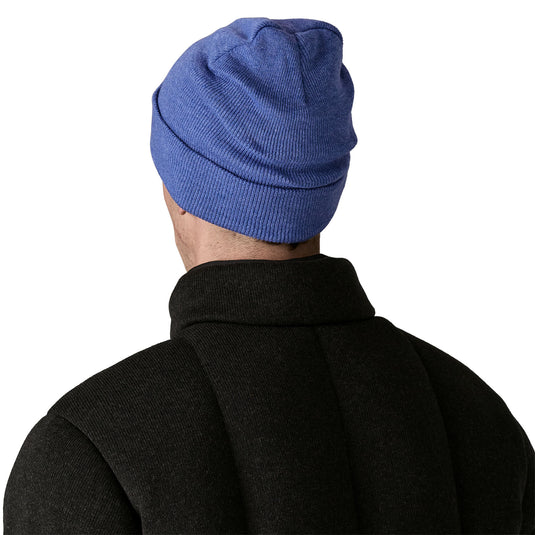 Patagonia Everyday Beanie - Barnicle Blue worn by model