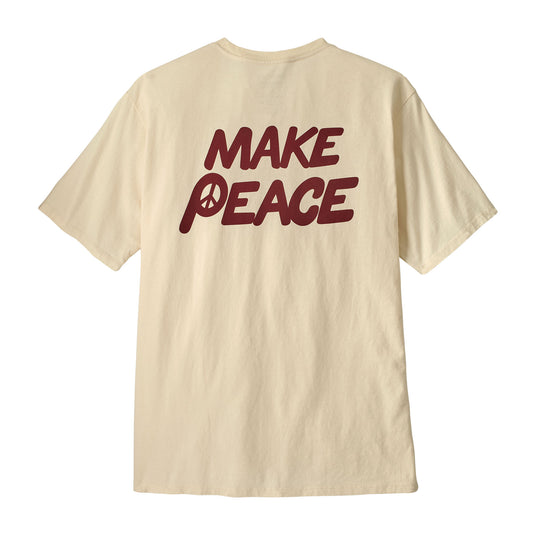 Patagonia Mens Balance Organic T-Shirt in Peace-seed undyed natural