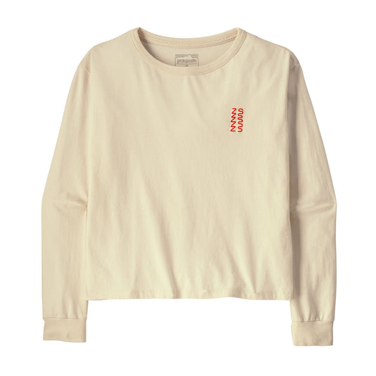 Patagonia W's L/S Driftways Easy Cut Organic T-Shirt in undyed natural 