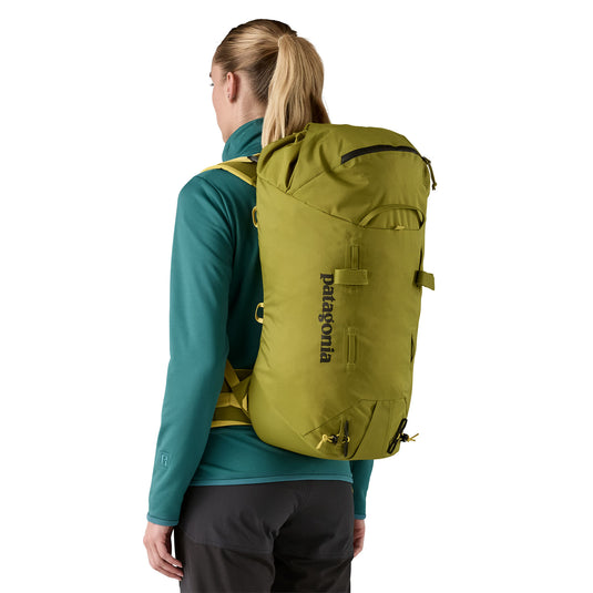Patagonia Ascensionist 35L on model from back 