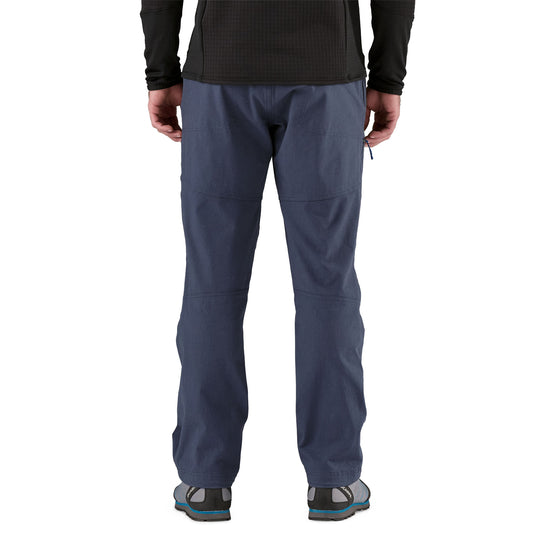 Patagonia Venga Rock Pants Smoulder Blue worn by model facing away