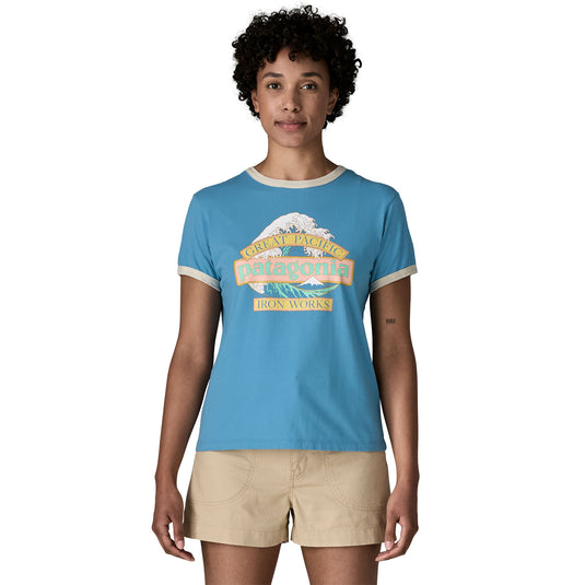 Patagonia Womens Great Waves Ringer Tee -  worn by model