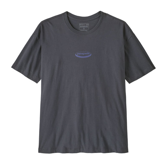 Patagonia Womens '95 Oval Logo Oversized T-shirt in smoulder blue