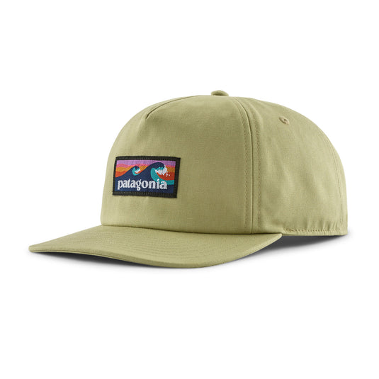 Patagonia Boardshort Label Funfarer Cap in gumtree green