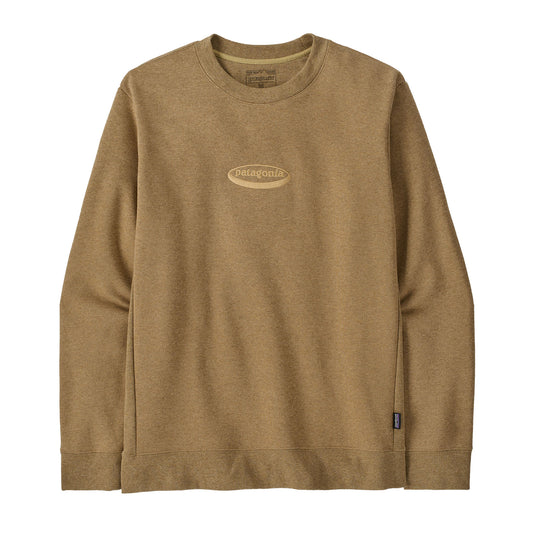 Patagonia Mens '95 Oval Logo Uprisal Crew Sweatshirt in Bobcat Brown