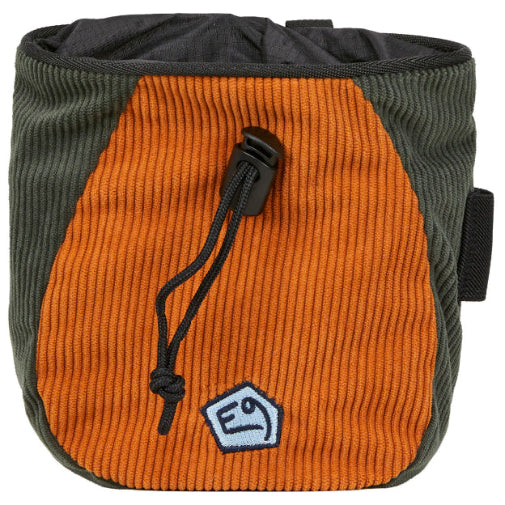 E9 Drop-VS Chalk Bag in ORCA -orange/dark grey pattern