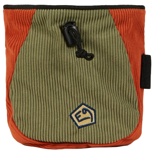 E9 Drop-VS Chalk Bag in SAGE - green/orange design