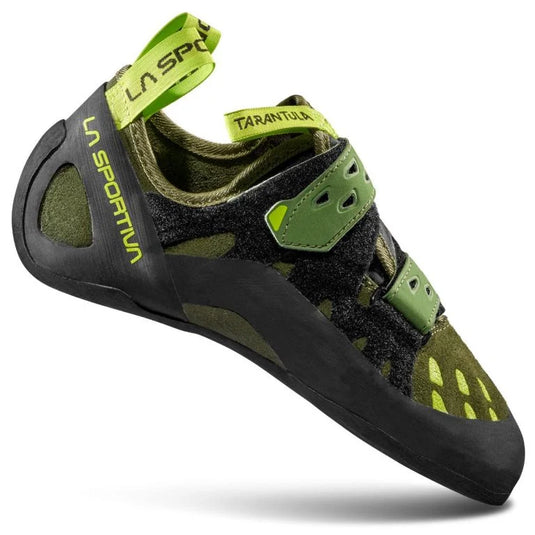 La Sportiva Tarantula Velcro Climbing Shoe in olive green