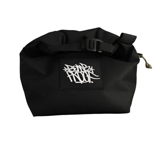 Bomb Proof Chalk Bucket - Black closed and rolled up